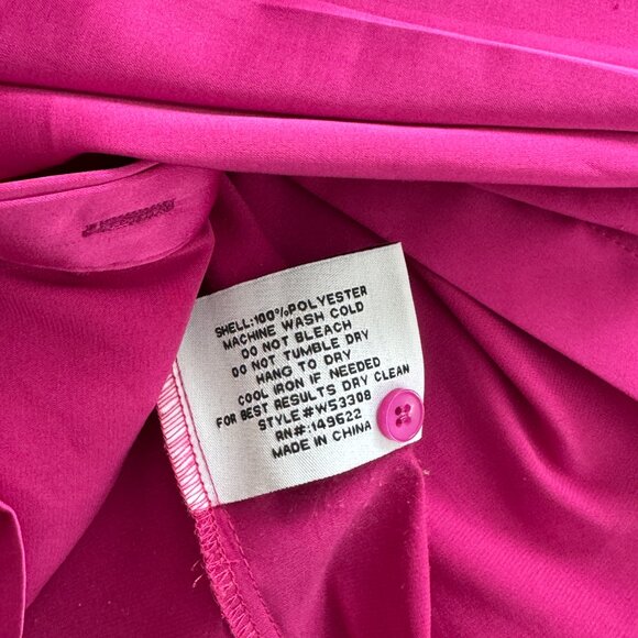 Walter Baker Bella Satin Shirt in Fuchsia Pink - Picture 4 of 5